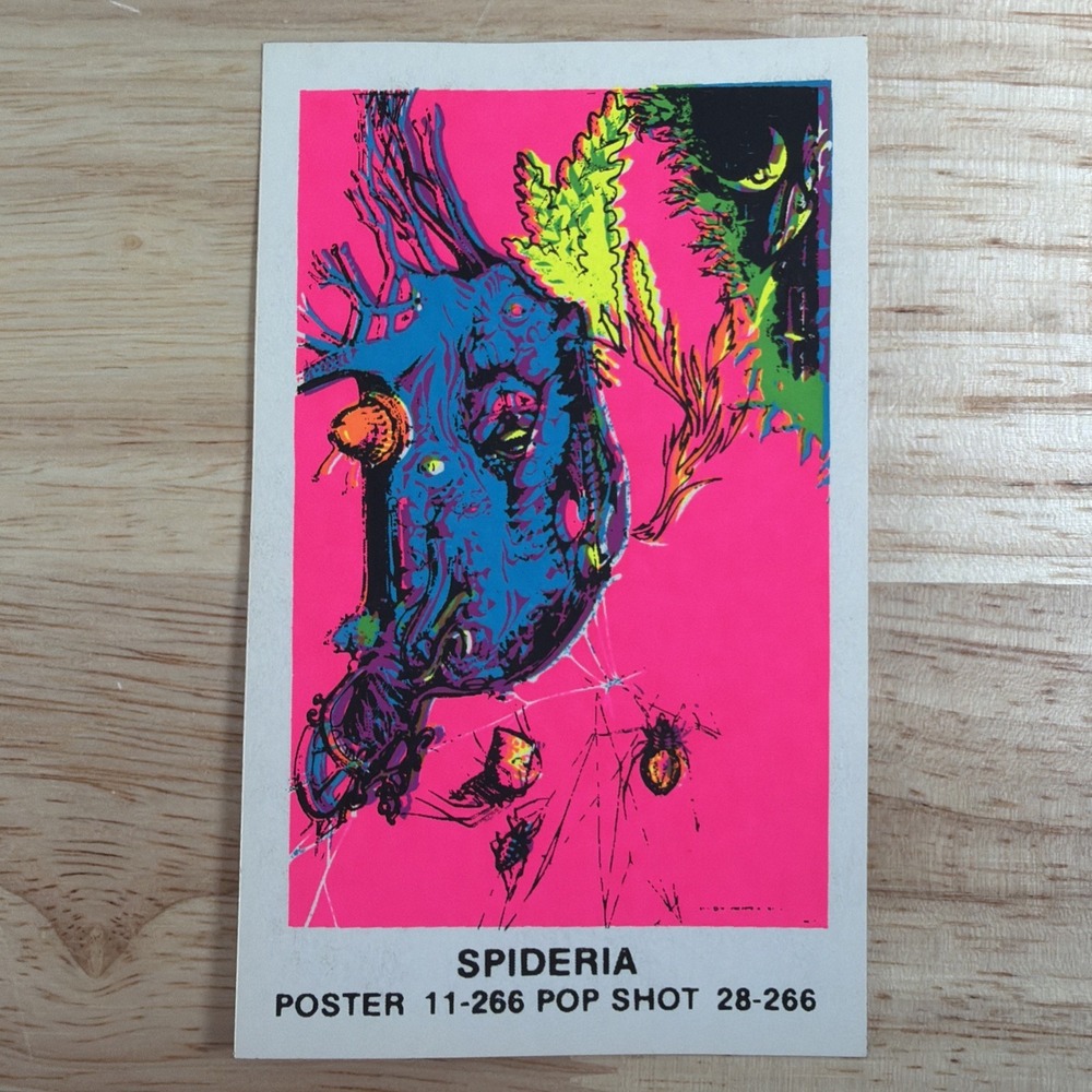 Psychedelic Blacklight Neon Vintage Pop Shot Poster Sticker 4.75x3" SPIDERIA